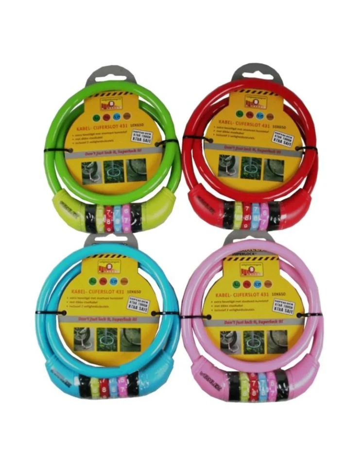 VANORELL Fahrradschloss Zahlenschloss Kabelschloss Panzerschloss Kombination Schloss