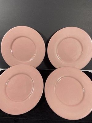 Set Of 4 13  Pink Este C.E. Made In Italy Large Plates