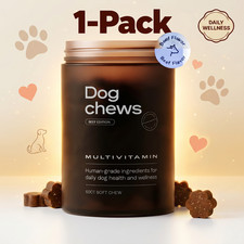 Chicken-Flavored Dog Multivitamin Chews Overall Wellness Support 60 Soft Che