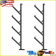 2x Shipping Container Pipe Rack 4 Tier No-Drill Shelving Brackets 400Lbs Garage