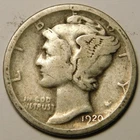 1920 S Mercury Dime VG - F   "Actual Coin Pictured - Not Cleaned"