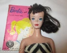 VINTAGE EARLY BARBIE PONYTAIL DOLL RAVEN BRUNETTE R BODY BENDY ARMS REPAINTED