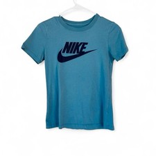 Nike Men's Short Sleeve The Nike Tee Graphic Logo Aqua Pullover T-Shirt Size: L