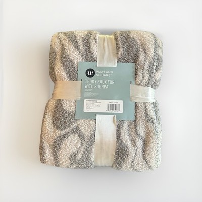 CVS Teddy Faux Fur Sherpa Blanket New 