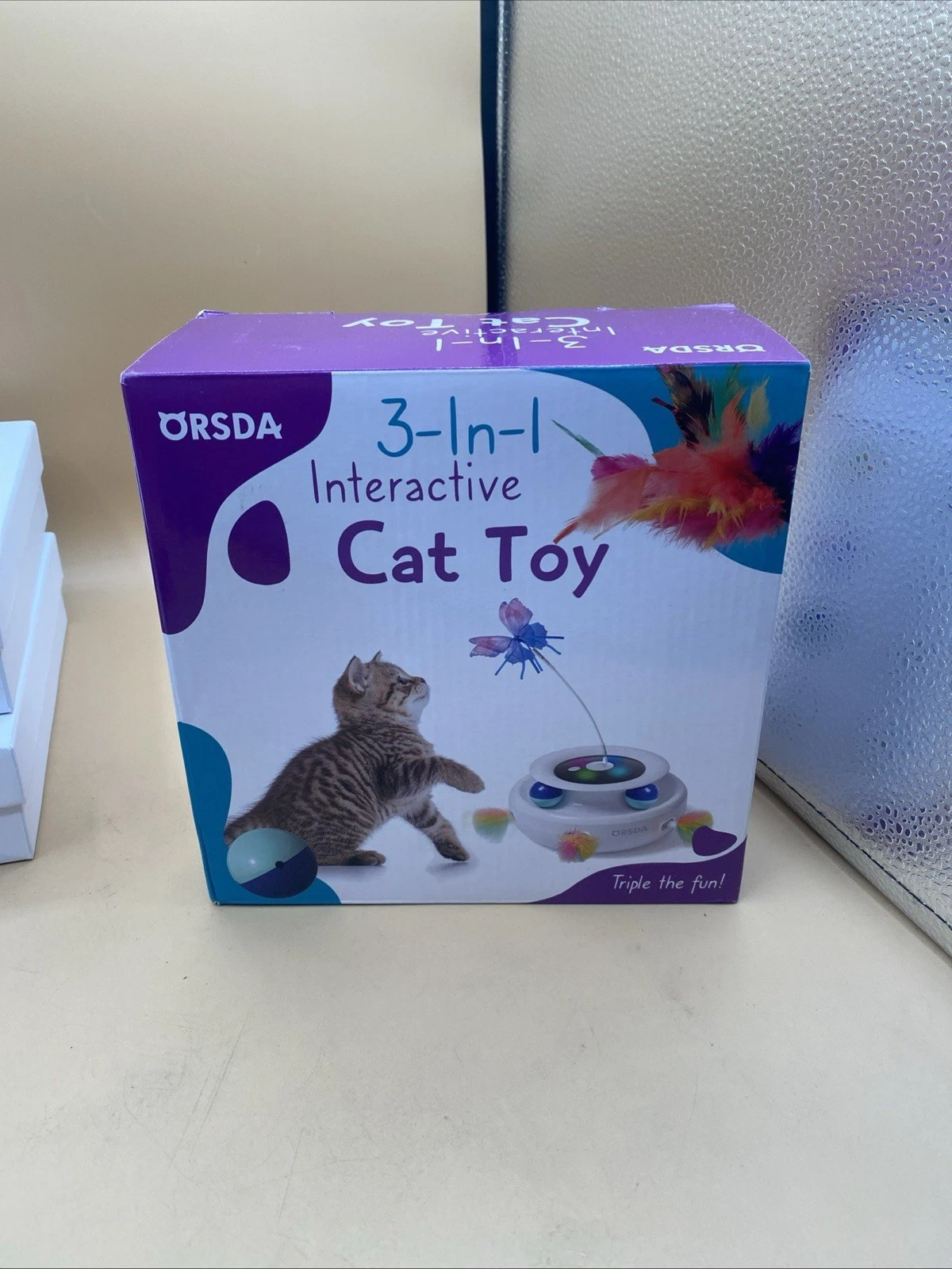 Cat Toy, 3-in-1 Automatic Interactive Eic Moving bush Sealed