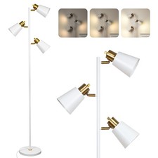 Tree Floor Lamp for Living Room, Industrial 3-Light Standing Lamp with 3 LED ...