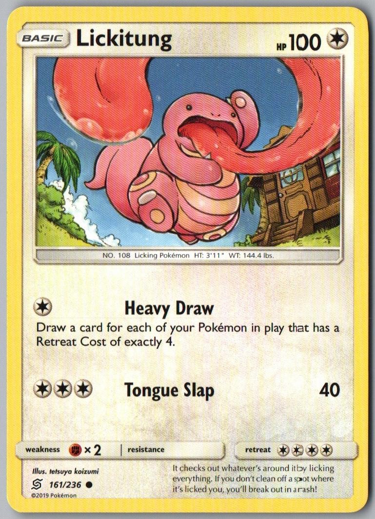 LICKITUNG 161/236 COMMON UNIFIED MINDS POKEMON