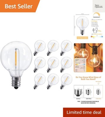 G40 Led Replacement Light Bulbs 1W Shatterproof Globe Bulb fits E12 or C7 Can...