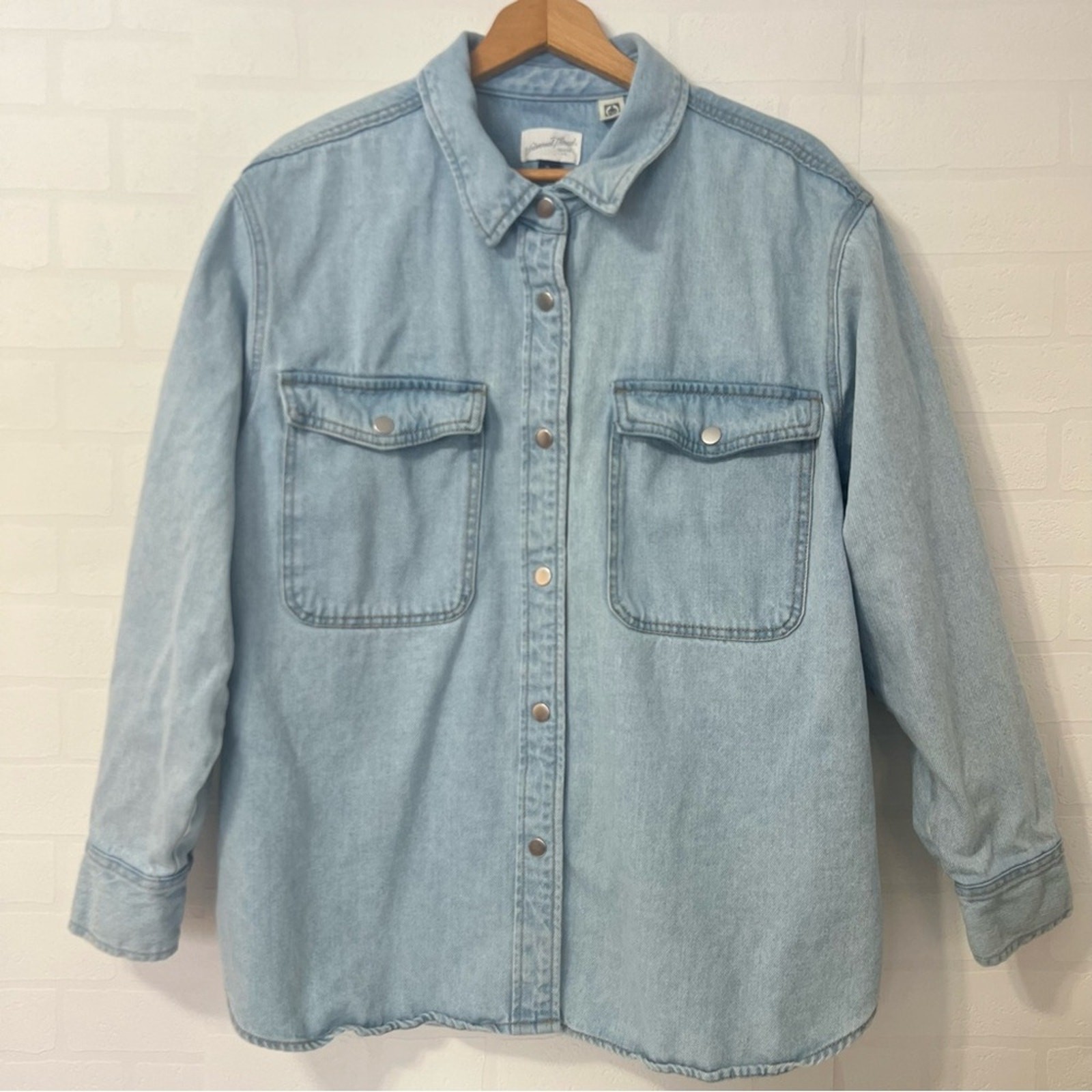 Universal Thread Target Denim Button Down Oversiz… - image 14