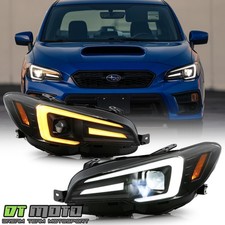 For 2015-2021 Subaru Wrx Sti Full Led Switchback Sequential Projector Headlights