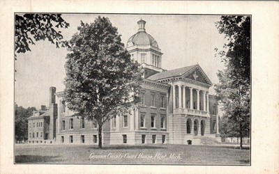 POSTCARD GENESEE COUNTY COURT HOUSE FLINT  MICHIGAN NICE IMAGE