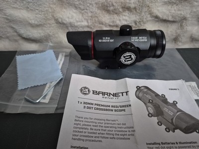 Barnett 1 X 30mm Premium Red / Green 3 Dot Crossbow Scope, $49.95