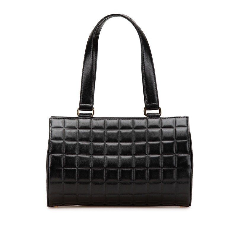 Chanel Coco Mark Lambskin Handbag Black 143892