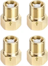 Brass One-Way Check Valve, 4 Pcs 1/2" Female to 1/2" Male Thread of Backflow Pre