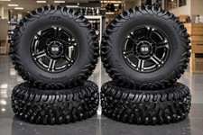 KAWASAKI RIDGE 1000 30" TERRA HOOK RADIAL ATV TIRE 14" VIPER BLK WHEEL KIT 11K 