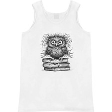 'Scruffy Book Owl' Adult Vest / Tank Top AV051615