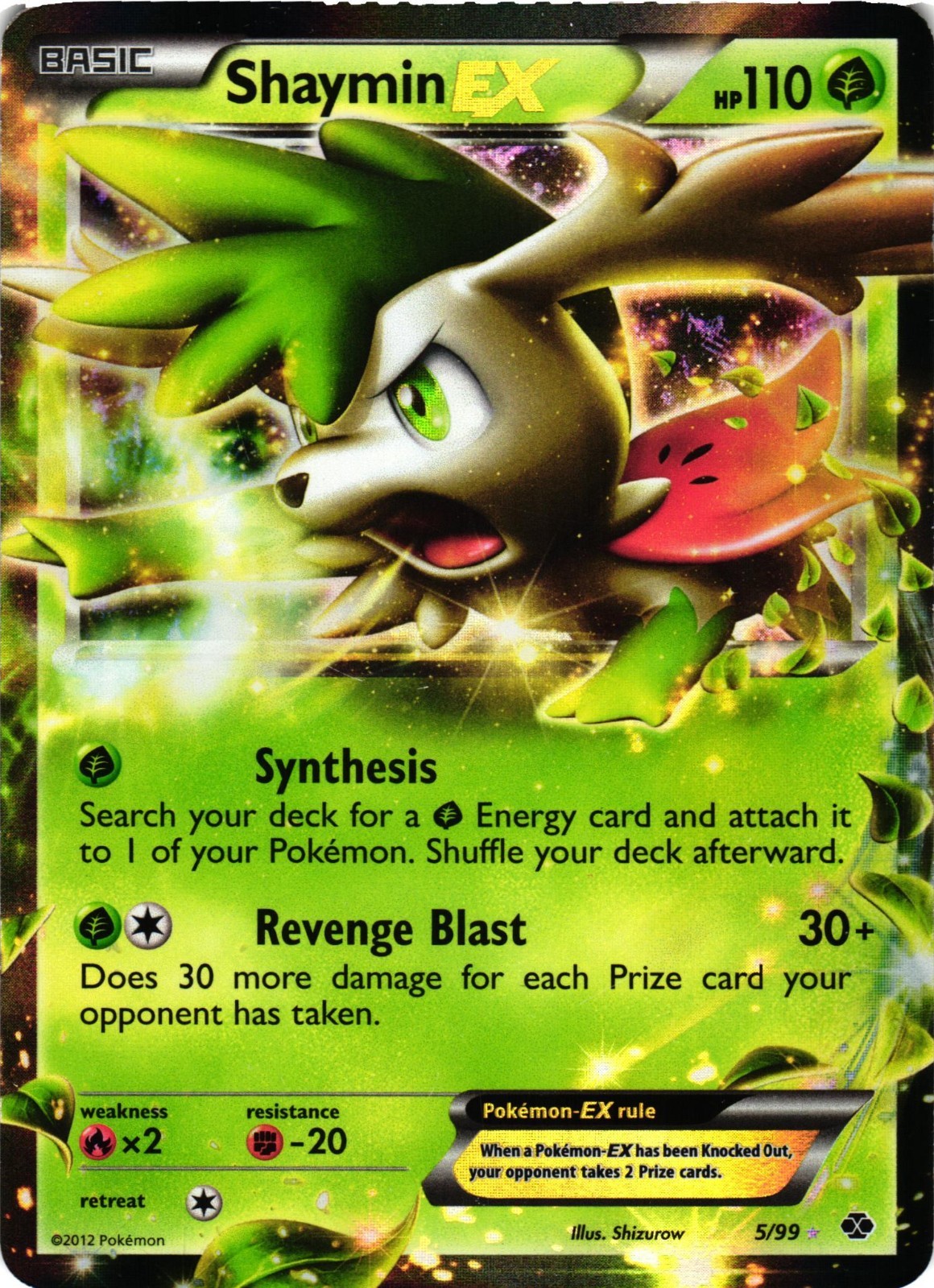 Pokémon TCG Shaymin EX Holo Ultra Rare 5/99 Next Destinities HP