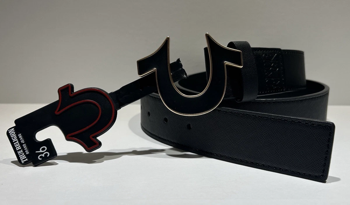 True Religion Black Belts for Men for sale | eBay