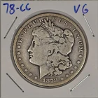 1878-CC Morgan Silver Dollar $1 - Problem-Free Very Good VG