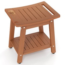 Shower Bench Seat HIPS Shower Stool w/Handle Shower Head Soap Holder