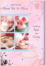 Dankeschön - Tee und Kuchen - folierte Dankeskarte - nur um Danke zu sagen