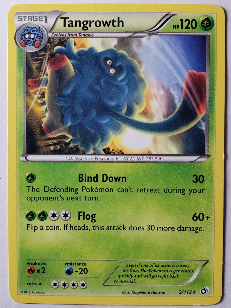 Tangrowth 2/113 LP - RARE Legendary Treasures Pokemon Card Kagemaru Himeno  Art
