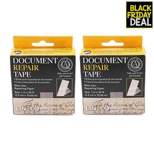 Lineco Archival Document Repair Tape 1-Inch x 35 Feet Repairs Prints Art, 2-Pack