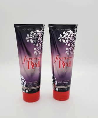2 Bath & Body Works Forever Red Vanilla Rum Ultimate Hydration Body Cream 8 oz