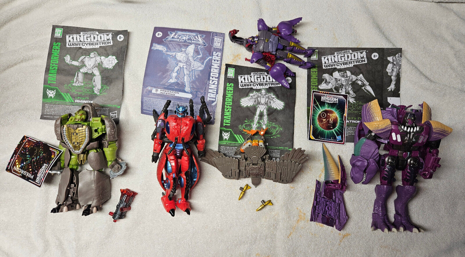 Transformers Beast Wars Kingdom lot of 5 Meagtron Inferno Rhinox Airrazor
