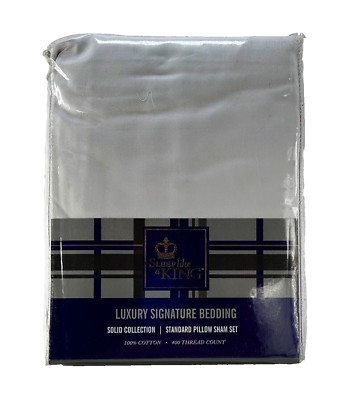 Sleep like a King 400 TC Standard Pillow Sham 2-Piece Set