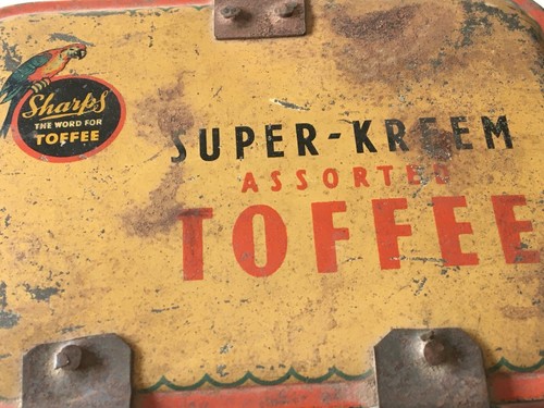 Vintage Old 1930s Sharps Super Kreem Toffee Advertising Tin Box Rare England - Picture 3 of 10