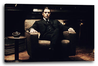Wandbild Filmplakat Filmmotiv Der Pate Al Pacino Michael Corleone auf Sessel
