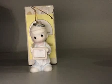1996 Precious Moments ; Peace On Earth- Boy Angel Ornament  #183369   Retired
