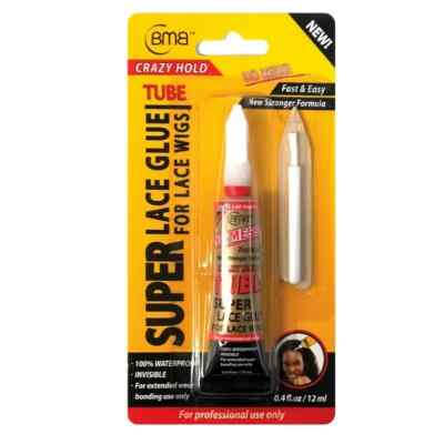 BMB Super Lace Glue Adhesive Tube Crazy Hold For Lace Wigs 0.4 oz Blister Pack