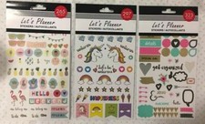 3 Let's Planner Sticker Sheet Books Bundle Over 800 Pieces Planner Scrapbook