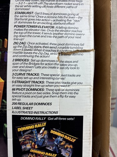 Vintage Pressman Game Domino Rally Chain Reaction Stunts w/ Instruction Book Box - Picture 3 of 23