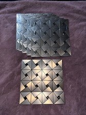 5 -Peel And Stick Backsplash Kitchen Or Bathroom Wall Decor Copper Metal Mosaic