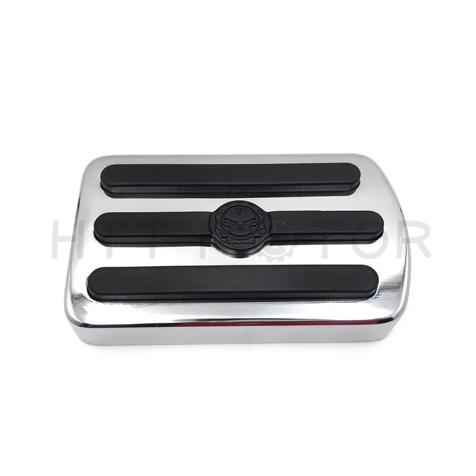 Pastilla de pedal de freno grande Gear Skull para Harley 12-17 Dyna FLD 86-17 FL Softail Chro Foto 2 de 4