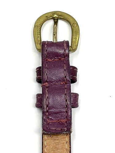 Vintage La Jolla Damen Gürtel Lila Leder Medium 5/8" Breite Messingschnalle - Bild 3 von 4