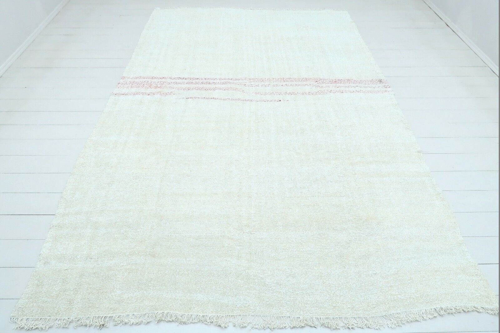 Ethnic Rug, Large Hemp Rug, Turkish Tribal Kilim Modern Area Rug Carpet 72"x111"