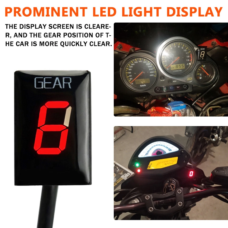 Motorcycle 1-6 Speed Gear Display Indicator For Suzuki SV1000 2003-2009 SV 1000 Foto 2 de 4