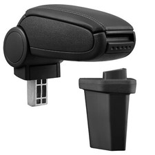 Armlehne Mittelarmlehne MAL Leder Bezug für Hyundai i20 II ab 2014- Schwarz