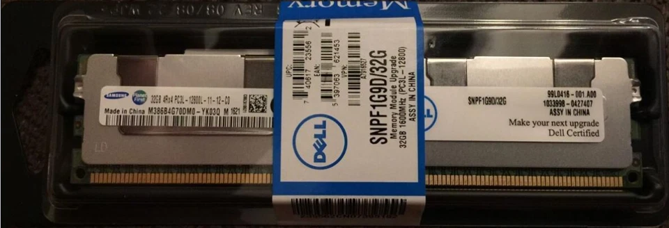 NEW Dell 32GB SNPF1G9D/32G A7916527 DDR3L-1600 LRDIMM Memory PowerEdge R620 R720 - Image 3 of 4