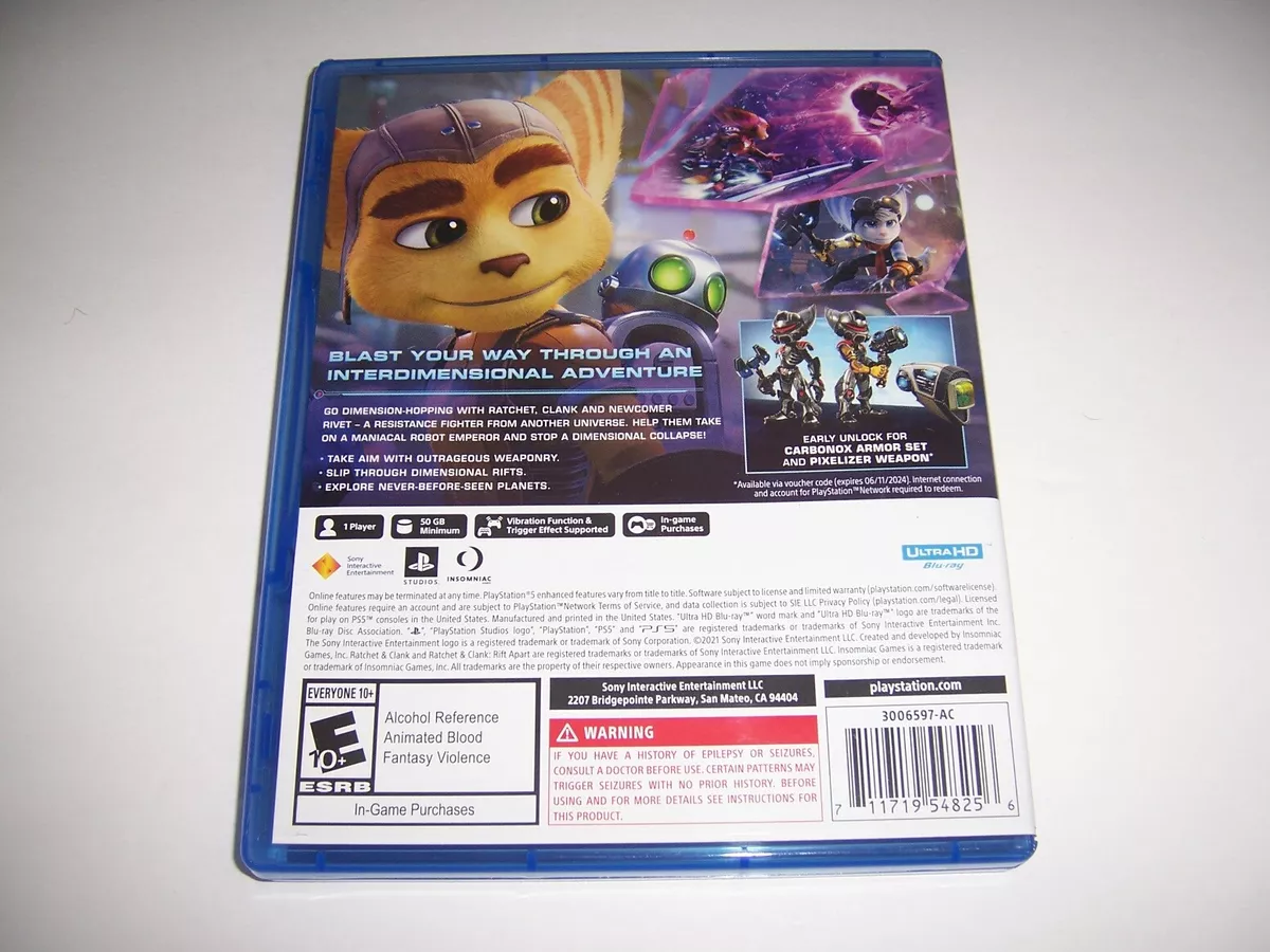 Replacement Box Case RATCHET CLANK RIFT APART Sony PlayStation 5 PS5  ORIGINAL