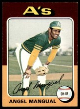1975 Topps #452 Angel Mangual Oakland Athletics