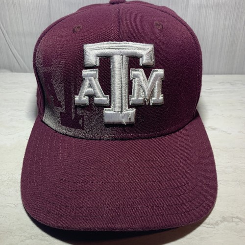 Texas AM Aggies Hat Adidas 3 D Overspray Logo Maroon Embroidered Stretchfit XL