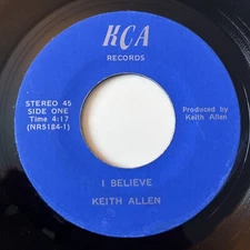 OBSCURE 45: Keith Allen – I Believe / Rip It Up, KCA 1974 ROCKABILLY