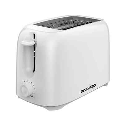Daewoo 700 W WEISS 2 SCHEIBEN COOL TOUCH TOASTER VARIABLE BRÄUNUNGSSTEUERUNG
