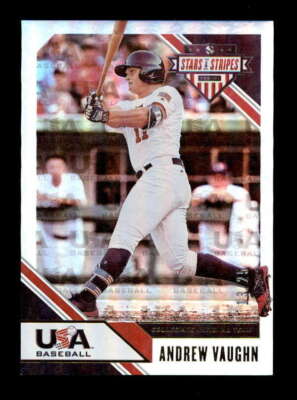 ANDREW VAUGHN 2020 USA STARS & STRIPES #89 GOLD USA LOGO FOIL #13/25 BF1791