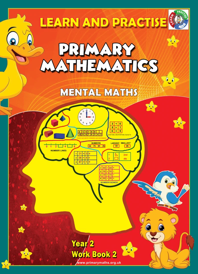 YEAR 2 - WORK BOOK 1,2&3, LEARN AND PRACTISE,  KEY STAGE 1, MENTAL MATHS - Image 2 of 3